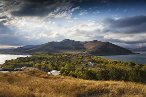 Caucasus Mountain Landscape Prints: Armenia, Lake Seven, Sevanavank monastery