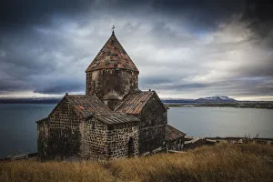 Armenia Monastery Prints: Armenia, Lake Seven, Sevanavank monastery