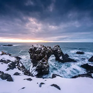 Icelandic Coastal Scenery Prints: Arnarstapi stacks, Snaefellsness peninsula, northern Iceland