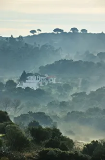 Arrabida Natural Park in the mist. Palmela, Portugal Arrabida Natural Park in the mist. Palmela, Portugal