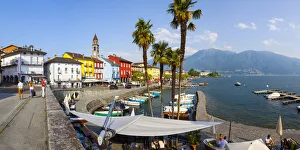 Asconas picturesque Lakeside Promenade and Boat Harbour, Ascona, Lake Maggiore Asconas picturesque Lakeside Promenade and Boat Harbour, Ascona, Lake Maggiore