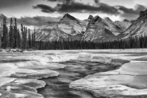 Athabasca River in Winter, Jasper National Park, Alberta, Canada Athabasca River in Winter, Jasper National Park, Alberta, Canada