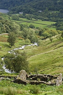 Images Dated 2008 August: Afon Cwm Llan Waterfalls Print, Snowdonia