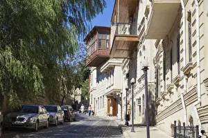 Azerbaijan, Baku, A street in The Old Town - Icheri Sheher, opposite old city walls Azerbaijan, Baku, A street in The Old Town - Icheri Sheher, opposite old city walls