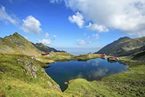 Prints of Balea lake at Transfagarasan road, Transylvania, Romania Lake Prints: Balea Lake Print: Transylvania, Romania