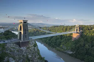 Balloon Print over Clifton Suspension Bridge, Bristol
