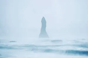 Basalt column of Vik during a sea storm, Sudurland, Iceland Basalt column of Vik during a sea storm, Sudurland, Iceland