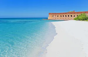 Beach, Fort Jefferson, Dry Tortugas National Park, Florida, USA Beach, Fort Jefferson, Dry Tortugas National Park, Florida, USA