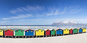 Cape Town Prints: Muizenberg Beach Huts Print