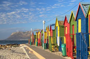 Beach huts at St James beach, Cape Town, Western Cape, South Africa Beach huts at St James beach, Cape Town, Western Cape, South Africa