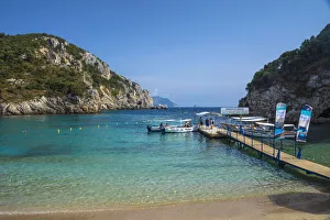 Beach at Palaiokastritsa, Corfu, Ionian Islands, Greece Beach at Palaiokastritsa, Corfu, Ionian Islands, Greece