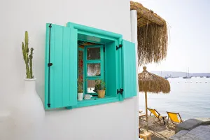 Beachfront Cafe Print, Bodrum, Turkey