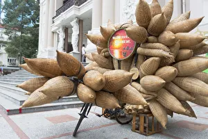 Bicycle with fishing baskets outside Opera House, Ho Chi Minh City, Vietnam Bicycle with fishing baskets outside Opera House, Ho Chi Minh City, Vietnam