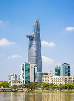 Bitexco Financial Tower and central Ho Chi Minh City (Saigon) skyline on the Saigon River Bitexco Financial Tower and central Ho Chi Minh City (Saigon) skyline on the Saigon River