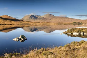 Black Mount Reflecting in Lochan na h-Achlaise, Argyll & Bute, Scotland Black Mount Reflecting in Lochan na h-Achlaise, Argyll & Bute, Scotland