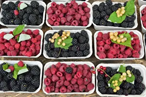 Blackberries at the food market in Kazimierz. Krakow, Poland Blackberries at the food market in Kazimierz. Krakow, Poland