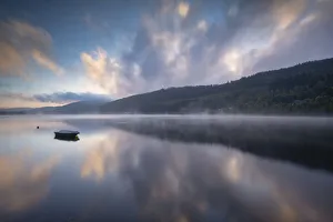 Boat in Mist, Lake Titisee, Baden-Wurttemberg, Schwarzwald,Black Forest, Germany Boat in Mist, Lake Titisee, Baden-Wurttemberg, Schwarzwald,Black Forest, Germany