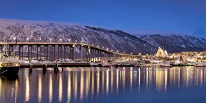 Bridge & Arctic Cathedral, Tromso, Norway Bridge & Arctic Cathedral, Tromso, Norway