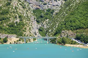 Bridge over Lac de Sainte-Croix at the entrance of the Gorge du Verdon Bridge over Lac de Sainte-Croix at the entrance of the Gorge du Verdon