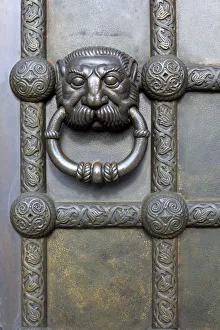 Detail of bronze door, Russian Memorial Church (1913), Leipzig, Saxony, Germany Detail of bronze door, Russian Memorial Church (1913), Leipzig, Saxony, Germany