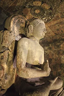 Buddha, Cave 6, vihara (monastery), UNESCO World Heritage site, Ajanta, Maharashtra Buddha, Cave 6, vihara (monastery), UNESCO World Heritage site, Ajanta, Maharashtra