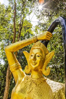 Buddha statue in a buddhist temple high in the mountains in Pai, Mae Hong Son province Buddha statue in a buddhist temple high in the mountains in Pai, Mae Hong Son province