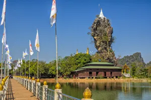 Buddhist Kyauk Kalap Pagoda at Hpa-An, Myanmar Buddhist Kyauk Kalap Pagoda at Hpa-An, Myanmar