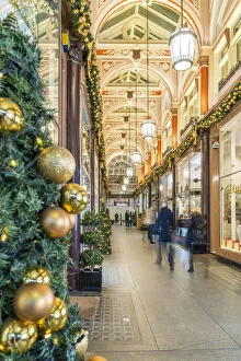 Burlington Arcade christmas decorations, Piccadilly, London, England, UK Burlington Arcade christmas decorations, Piccadilly, London, England, UK