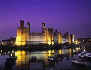 Gwynedd Wales Landmarks Prints: Caernarfon Castle