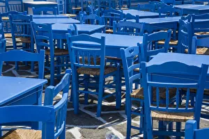 Cafe in Naousa, Paros, Cyclade Islands, Greece Cafe in Naousa, Paros, Cyclade Islands, Greece