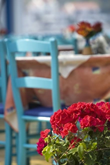 Cafe Table, Kokkari, Samos Island, Greece Cafe Table, Kokkari, Samos Island, Greece