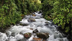 Caldera Creek rapids in Boquete, Panama, Central America Caldera Creek rapids in Boquete, Panama, Central America