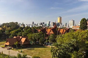 Cambodia, Phnom Penh, elevated view of Royal Palace Cambodia, Phnom Penh, elevated view of Royal Palace