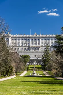 Campo del Moro park with Royal Palace of Madrid or Palacio Real de Madrid in the Campo del Moro park with Royal Palace of Madrid or Palacio Real de Madrid in the