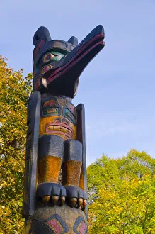 Canada, Ontario, Ottawa, Confederation Park, Kwakiutl Totem Canada, Ontario, Ottawa, Confederation Park, Kwakiutl Totem