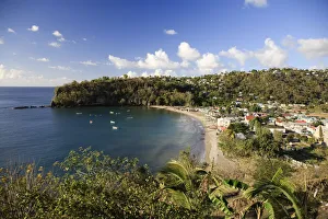 Caribbean, St Lucia, Anse La Raye Village and Beach Caribbean, St Lucia, Anse La Raye Village and Beach