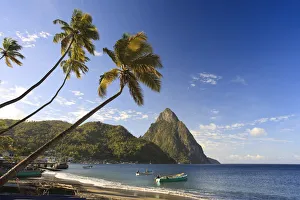 Caribbean, St Lucia, Petit Piton and Soufriere Bay Caribbean, St Lucia, Petit Piton and Soufriere Bay
