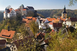 Castle Hohnstein in Autumn, Hohnstein, Saxon Switzerland, Germany Castle Hohnstein in Autumn, Hohnstein, Saxon Switzerland, Germany