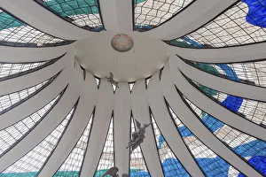 Cathedral interior, 1970, Oscar Niemeyer, Brasilia, Brazil Cathedral interior, 1970, Oscar Niemeyer, Brasilia, Brazil