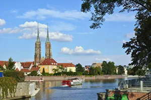The Cathedral of St. John the Baptist and the Oder river at Ostrow Tumski. Wroclaw The Cathedral of St. John the Baptist and the Oder river at Ostrow Tumski. Wroclaw