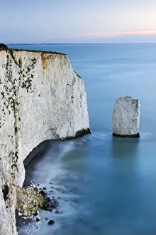Chalk Cliffs and Sea Stack at South Haven Point, near Old Harry Rocks, Ballard Down Chalk Cliffs and Sea Stack at South Haven Point, near Old Harry Rocks, Ballard Down