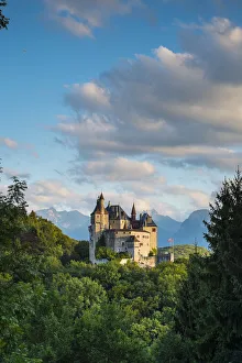 Chateau de Menthon-Saint-Bernard, Lake Annecy, Haute-Savoie, Rhone-Alpes, France Chateau de Menthon-Saint-Bernard, Lake Annecy, Haute-Savoie, Rhone-Alpes, France