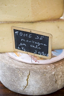 Cheese at Market, Sarlat, Dordogne, France, France Cheese at Market, Sarlat, Dordogne, France, France