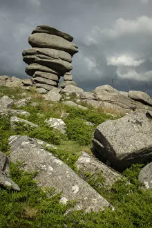The Cheesewring granite tor on Stowes Hill in Bodmin Moor, Cornwall, England The Cheesewring granite tor on Stowes Hill in Bodmin Moor, Cornwall, England