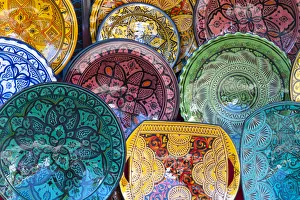 Chefchaouen, Morocco. Ceramic shop in the medina Chefchaouen, Morocco. Ceramic shop in the medina