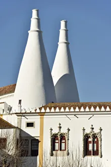 Chimneys of the Palacio Nacional de Sintra (Sintra National Palace), a Royal Palace Chimneys of the Palacio Nacional de Sintra (Sintra National Palace), a Royal Palace