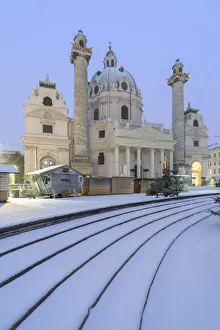 Christmas Markets outside Karlskirche (Church of St. Charles), Karlsplatz, Vienna Christmas Markets outside Karlskirche (Church of St. Charles), Karlsplatz, Vienna