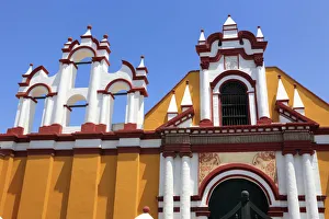 Church facade, Plaza de Armaz, Trujillo, Peru Church facade, Plaza de Armaz, Trujillo, Peru