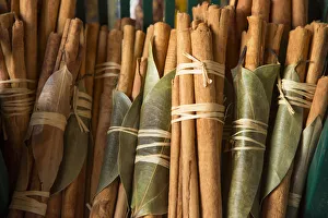 Cinnamon sticks in the market in Victoria, Mahe, Seychelles Cinnamon sticks in the market in Victoria, Mahe, Seychelles