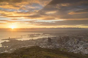 City Bowl at dawn, Cape Town, Western Cape, South Africa City Bowl at dawn, Cape Town, Western Cape, South Africa